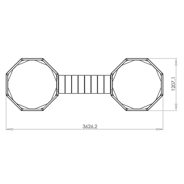 Bancă cu jardiniere din oțel acoperit cu pulbere Vegas Chicago