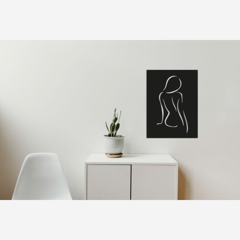 Decor de perete din metal Femeie