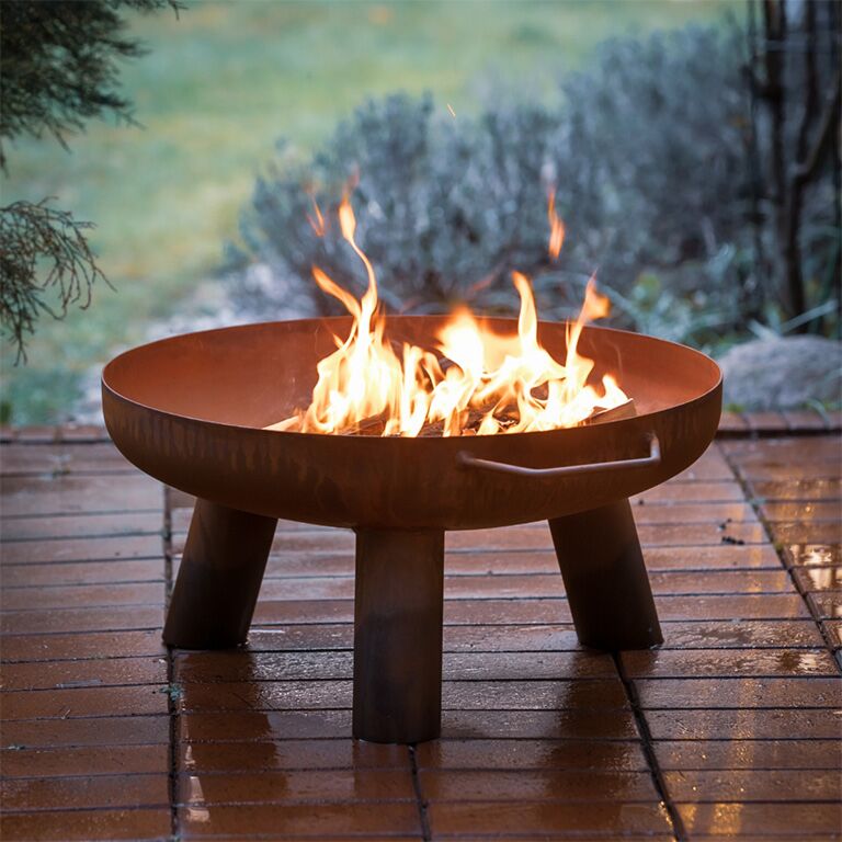 vatră de foc cu vas Oțel Corten Louisiana 68 x 58 x 28 cm