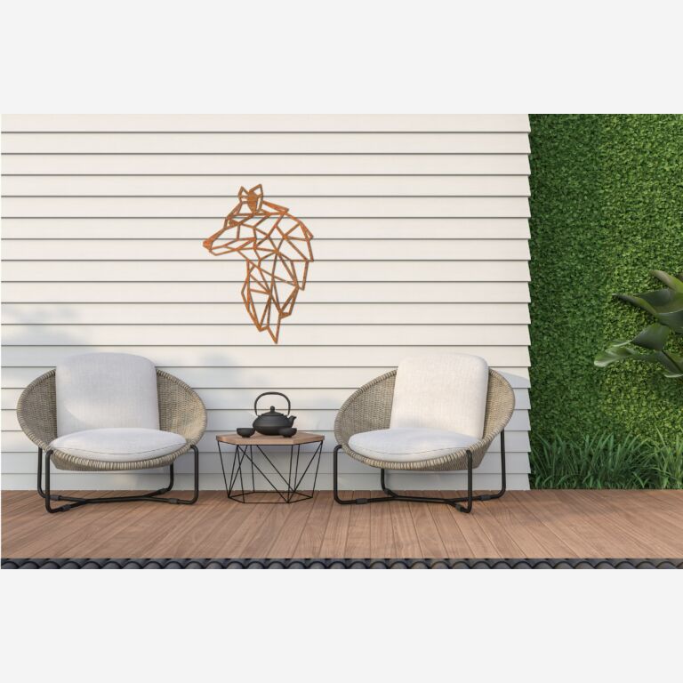 Decor de perete din oțel corten Lup 2.0