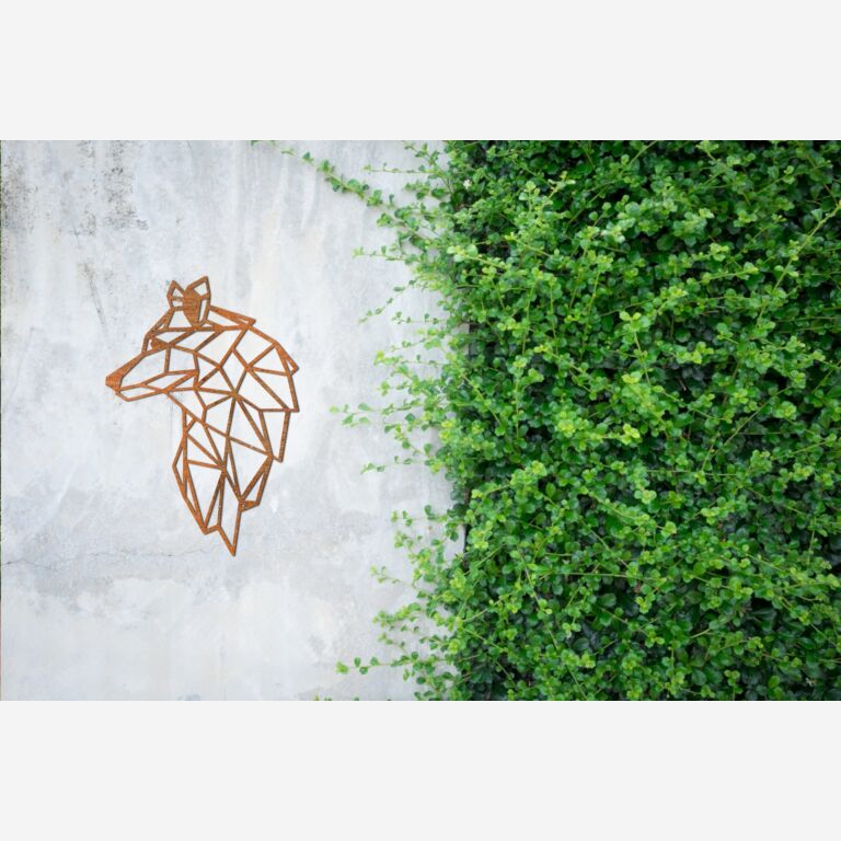 Decor de perete din oțel corten Lup 2.0