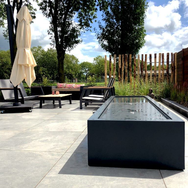 Fântână din aluminium 300 x 80 x 40 cm