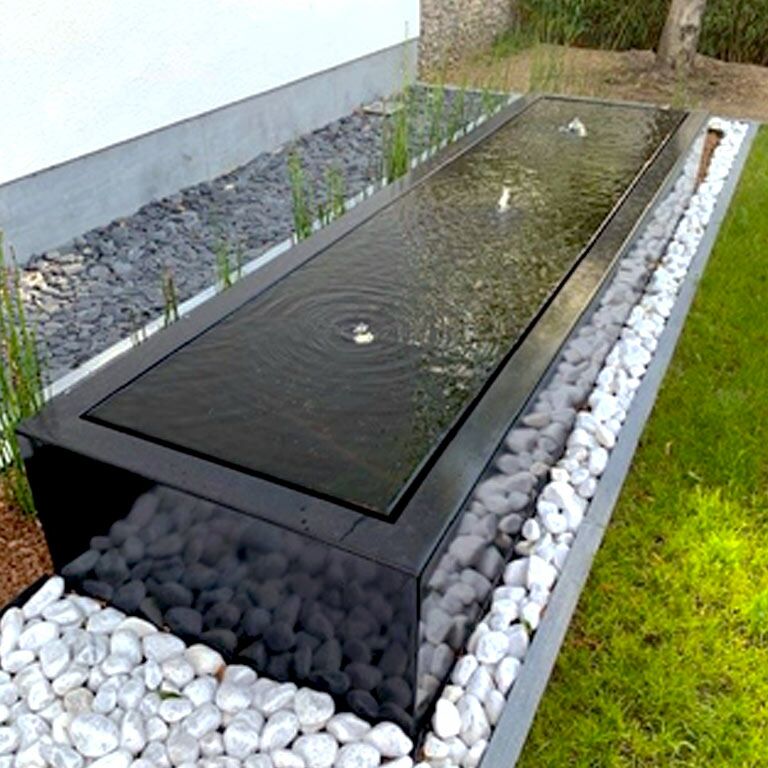 Fântână din aluminium 300 x 80 x 40 cm