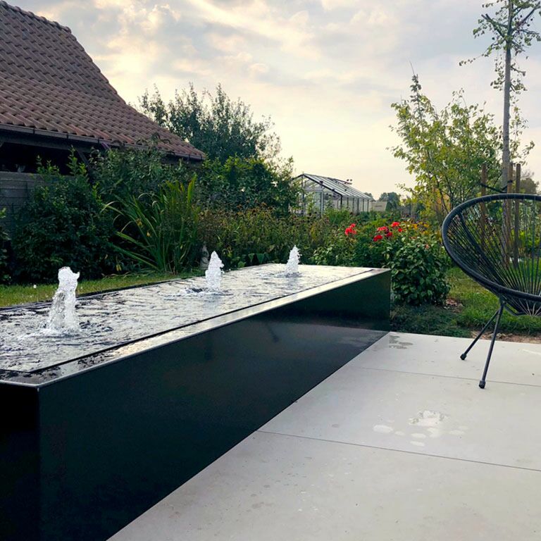 Fântână din aluminium 300 x 80 x 40 cm
