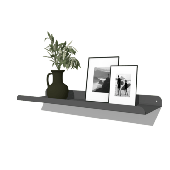 Raft de perete din oțel acoperit cu pulbere în formă de U 80 x 20 cm