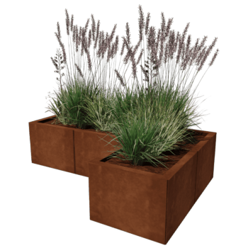 Jardinieră din oțel corten Kansas 40