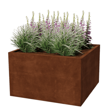 Jardinieră din oțel corten Miami 100 x 100 cm