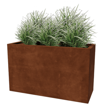 Jardinieră din oțel corten Texas 40 x 100 cm