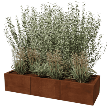 Jardinieră din oțel corten Texas xxl 150 x 50 cm