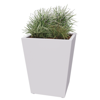 Jardinieră din oțel - Conic - 80 x 80 x 101,5 cm - Sudat - Altă culoare RAL - Cu placă de bază