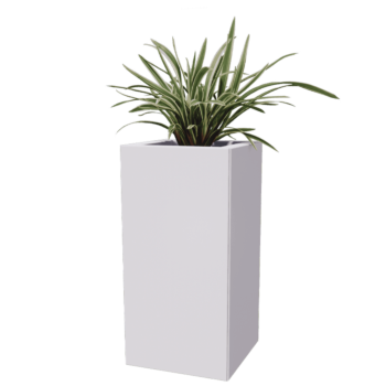 Jardinieră din oțel - Pătrat - 30 x 30 x 40 cm - Altă culoare RAL - Cu placă de bază