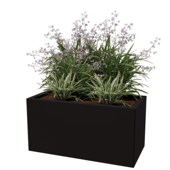Jardinieră din oțel acoperit cu pulbere Texas 40 x 80 cm