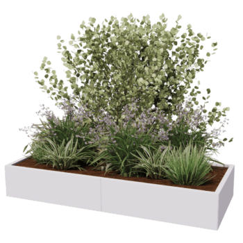 Jardinieră XXL din oțel - Dreptunghiular - 200 x 80 x 40 cm - Altă culoare RAL - Fără placă de bază