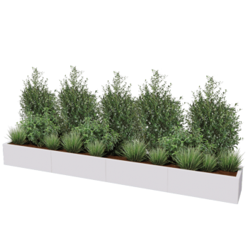 Jardinieră XXL din oțel - Dreptunghiular - 320 x 40 x 30 cm - Altă culoare RAL - Fără placă de bază