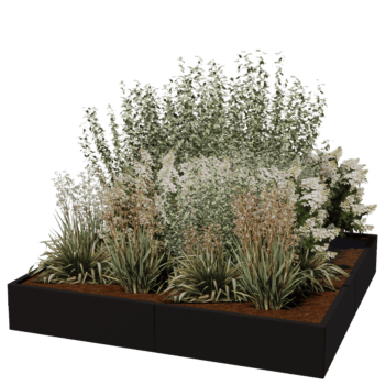 Jardinieră din oțel acoperit cu pulbere Miami xxl 200 x 200 cm