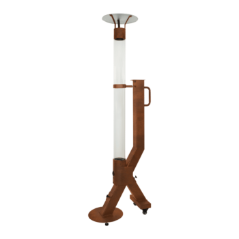 Încălzitor terasă pe peleți - Rocket - Corten