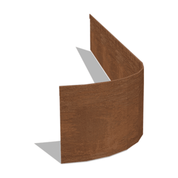 Separator de gazon din oțel corten formă aplatizată FLEX 23 cm (lungime 150 cm)