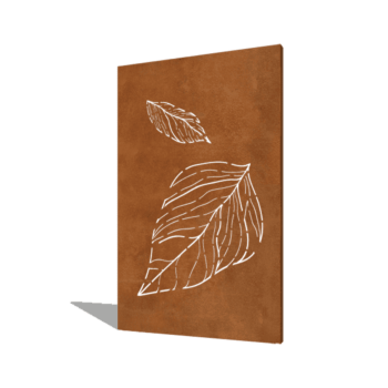 Panou de grădină din oțel corten frunze căzătoare mari 120 x 6 x 190 cm