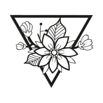Decor de perete din metal Floare 1.0