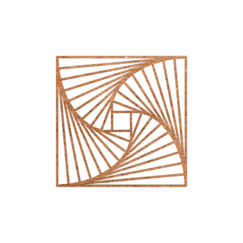Decor de perete din oțel corten Forme geometrice 3.0