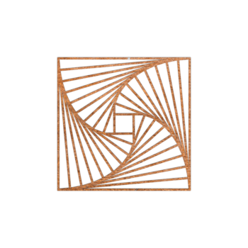 Decoratiuni perete din oțel corten - Forme geometrice 3.0 Large - 80 x 80 cm