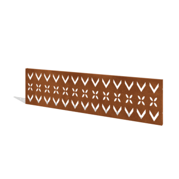 Gardă din oțel corten H panou V 180 x 47,5 cm