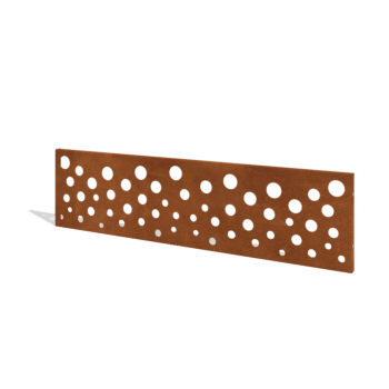 Gardă din oțel corten H panou B 180 x 47,5 cm
