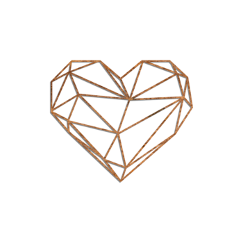 Decoratiuni perete din oțel corten - Inimă Large - 80,1 x 93,4 cm