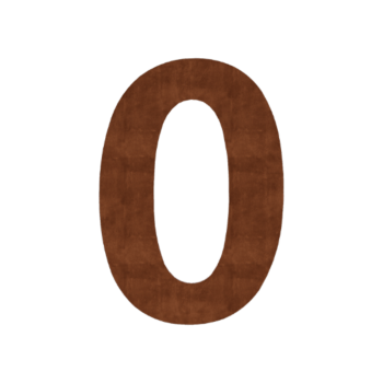 Număr de casă din oțel corten 0 - 55,4 x 80 cm