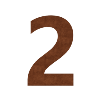 Număr de casă din oțel corten 2 - 52,3 x 80 cm