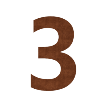 Număr de casă din oțel corten 3 - 48,8 x 80 cm