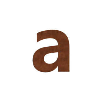 Număr de casă din oțel corten A - 8,7 x 10 cm
