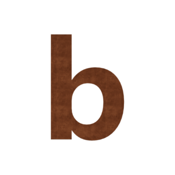 Număr de casă din oțel corten B - 9,9 x 15 cm