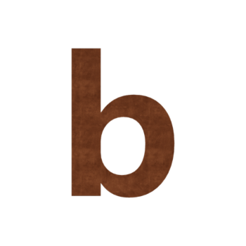 Număr de casă din oțel corten B - 30 x 43,1 cm