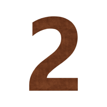 Număr de casă oțel corten (placă) 2 - 15 cm