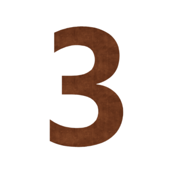 Număr de casă oțel corten (placă) 3 - 15 cm