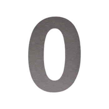 Număr de casă din inox 0 - 10,4 x 15 cm - Finisaj periat