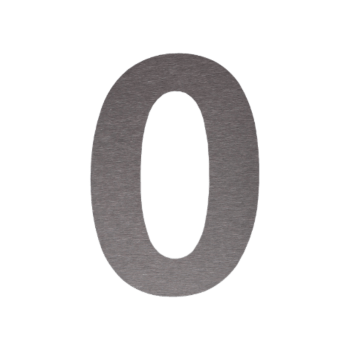 Număr de casă din inox 0 - 20,4 x 30 cm - Finisaj periat