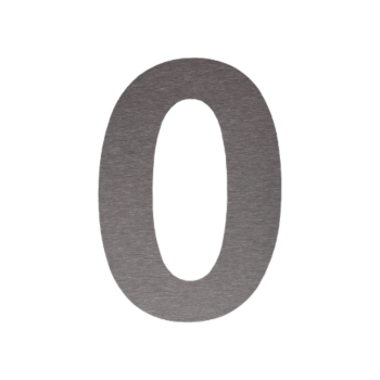 Număr de casă din inox 0 - 34,6 x 50 cm - Finisaj periat