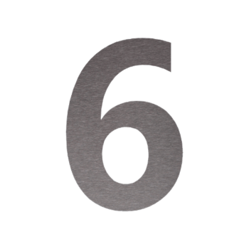 Număr de casă din inox 6 - 53,7 x 80 cm - Finisaj periat