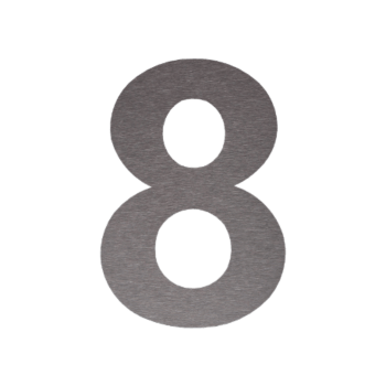 Număr de casă din inox 8 - 34,2 x 50 cm - Finisaj periat