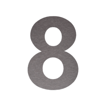 Număr de casă din inox 8 - 55,2 x 80 cm - Finisaj periat