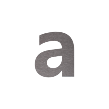 Număr de casă din inox A - 26,1 x 30 cm - Finisaj periat