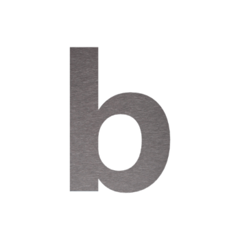 Număr de casă din inox B - 15 x 22 cm - Finisaj periat
