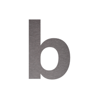 Număr de casă din inox B - 30 x 43,1 cm - Finisaj periat