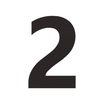 Număr de casă din inox 2 - 9,8 x 15 cm - RAL9005 textură fină (negru)