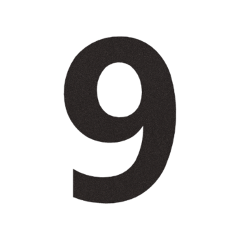 Număr de casă din oțel inoxidabil Negru 9 - 80 cm