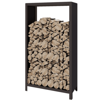 Suport pentru lemne din oțel - Indiana - 100 x 40 x 180 cm - RAL7016 mat (gri antracit)