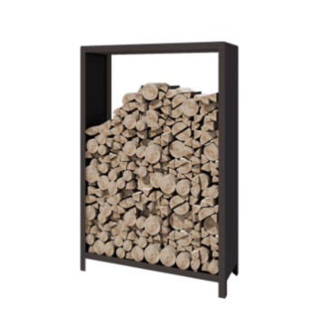 Suport pentru lemne din oțel - Indiana - 120 x 40 x 180 cm - RAL7016 mat (gri antracit)