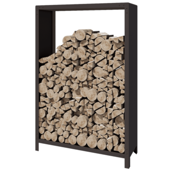 Suport pentru lemne din oțel - Indiana - 120 x 40 x 180 cm - RAL7016 mat (gri antracit)